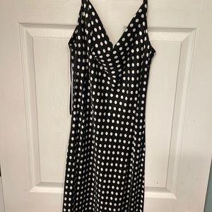 Zara polka dot silk dress